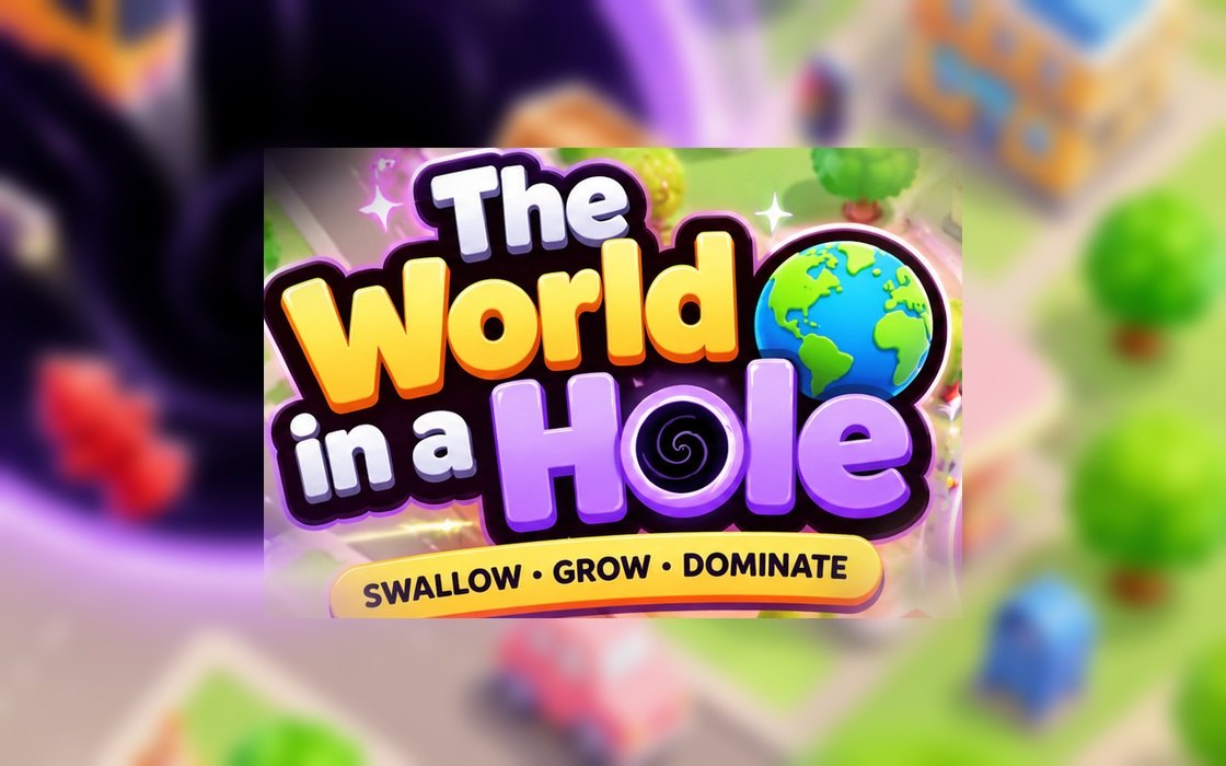 The World in a Hole official cover with its swallow, grow and dominate title art